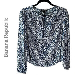 BANANA REPUBLIC | PEASANT BLOUSE | TIE NECK | EXTRA SMALL